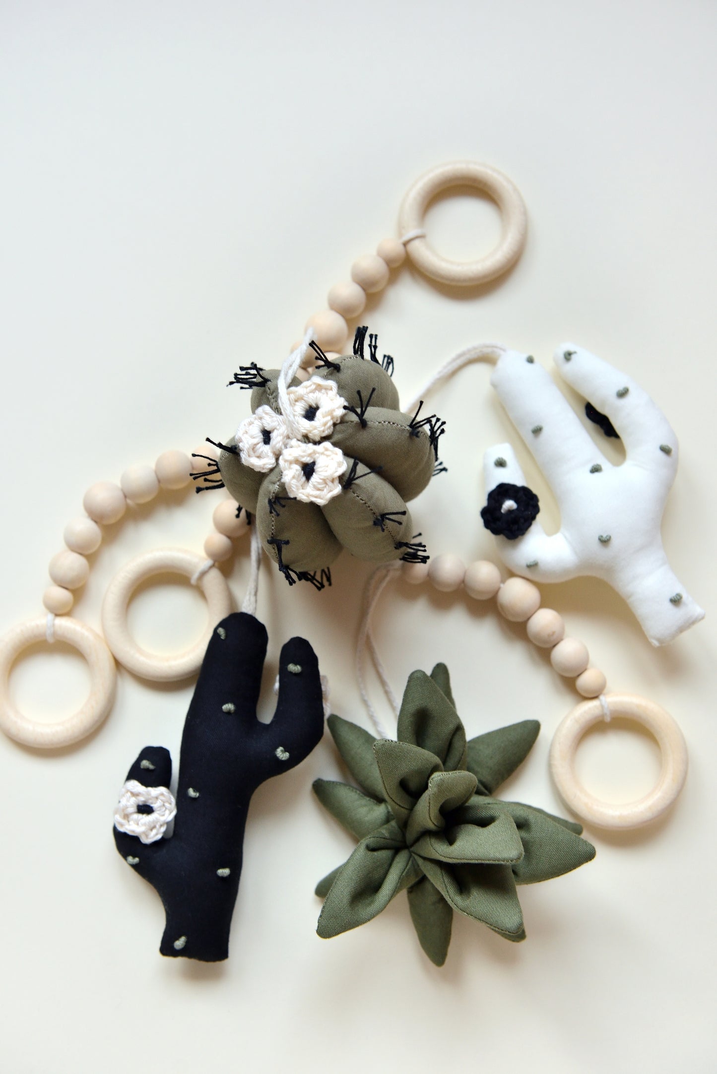 Cactus Baby Play Gym Toys – Khaki & Black