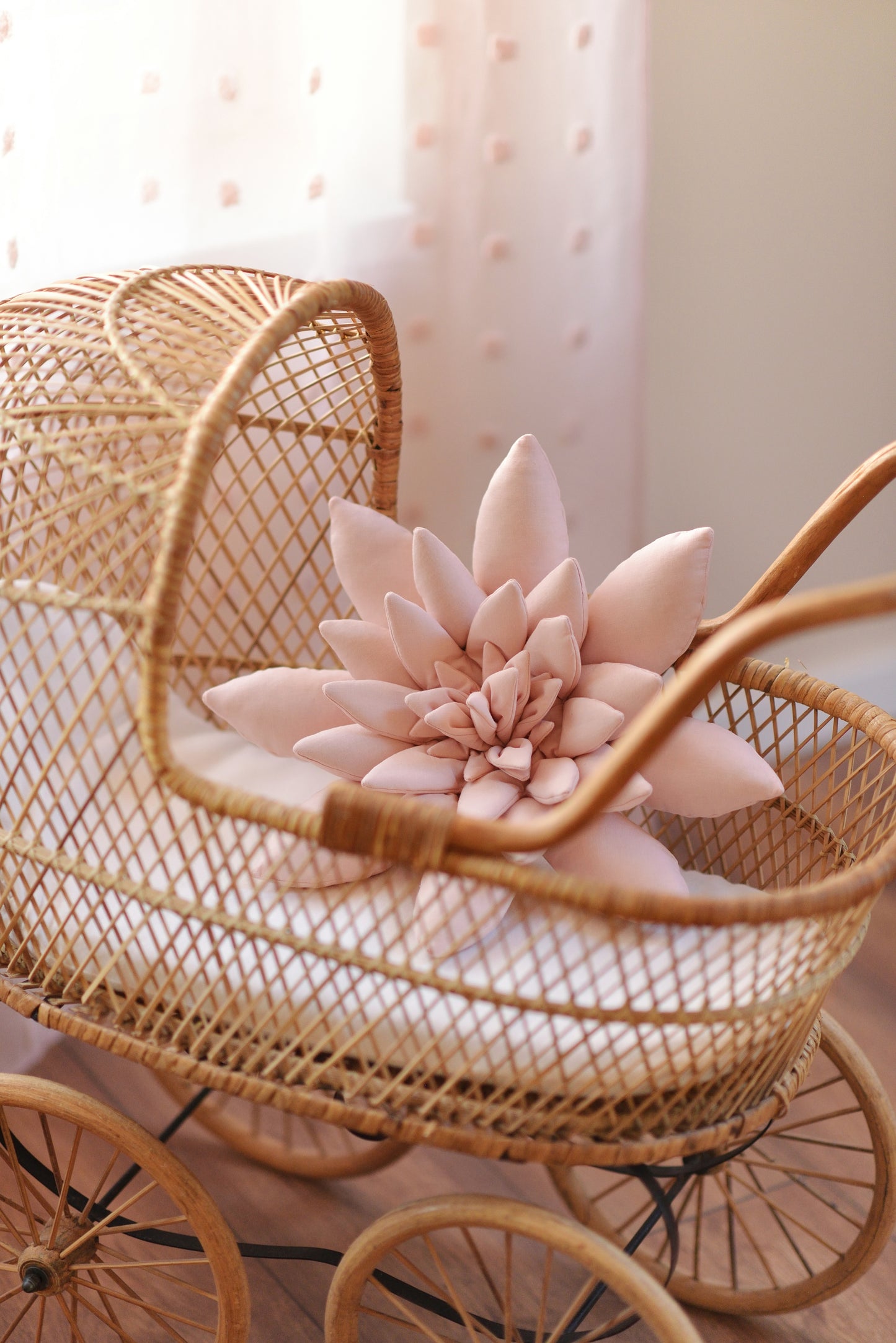 Pastel Pink Succulent Pillow