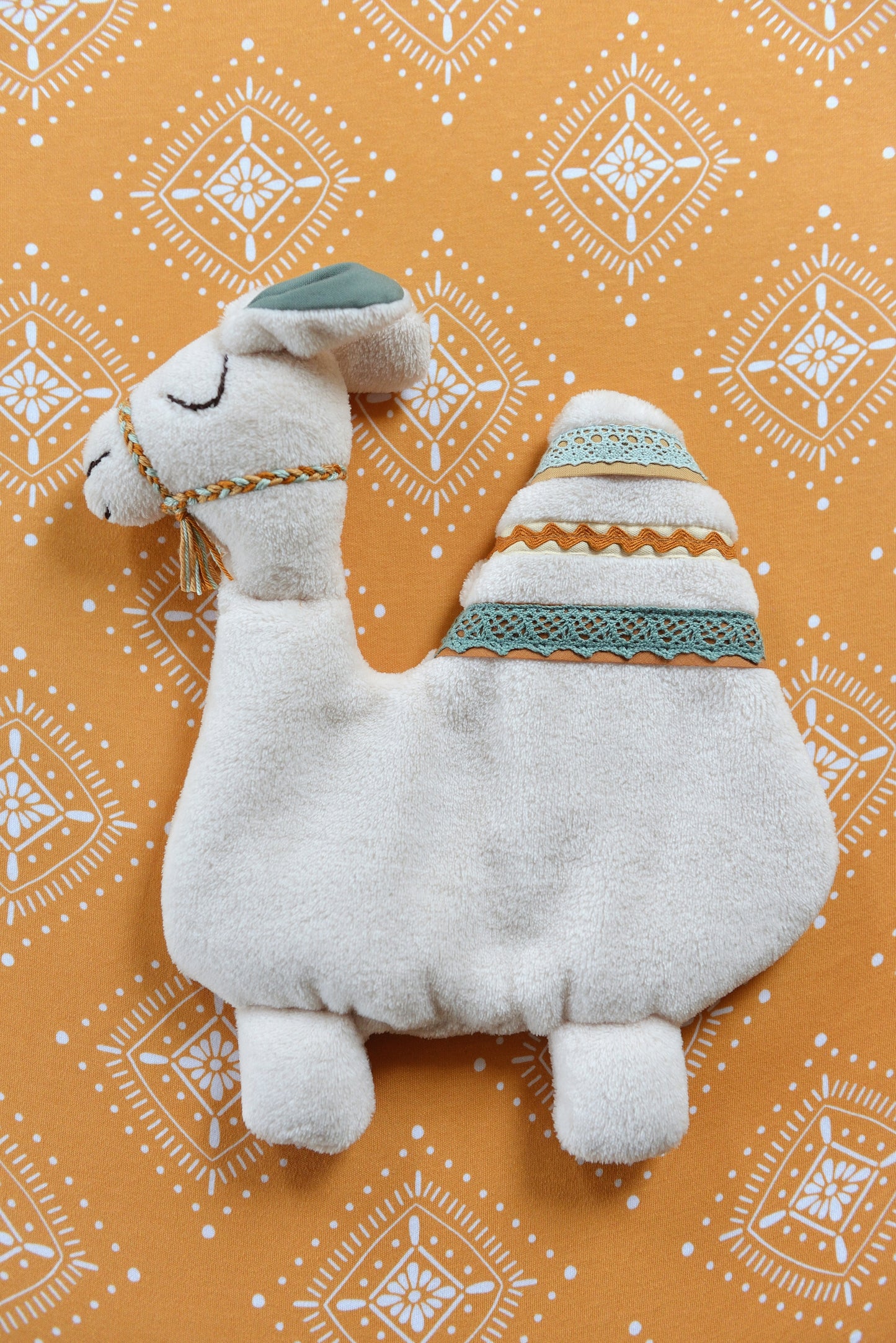 Minty, the Camel - Handmade Boho Lovey
