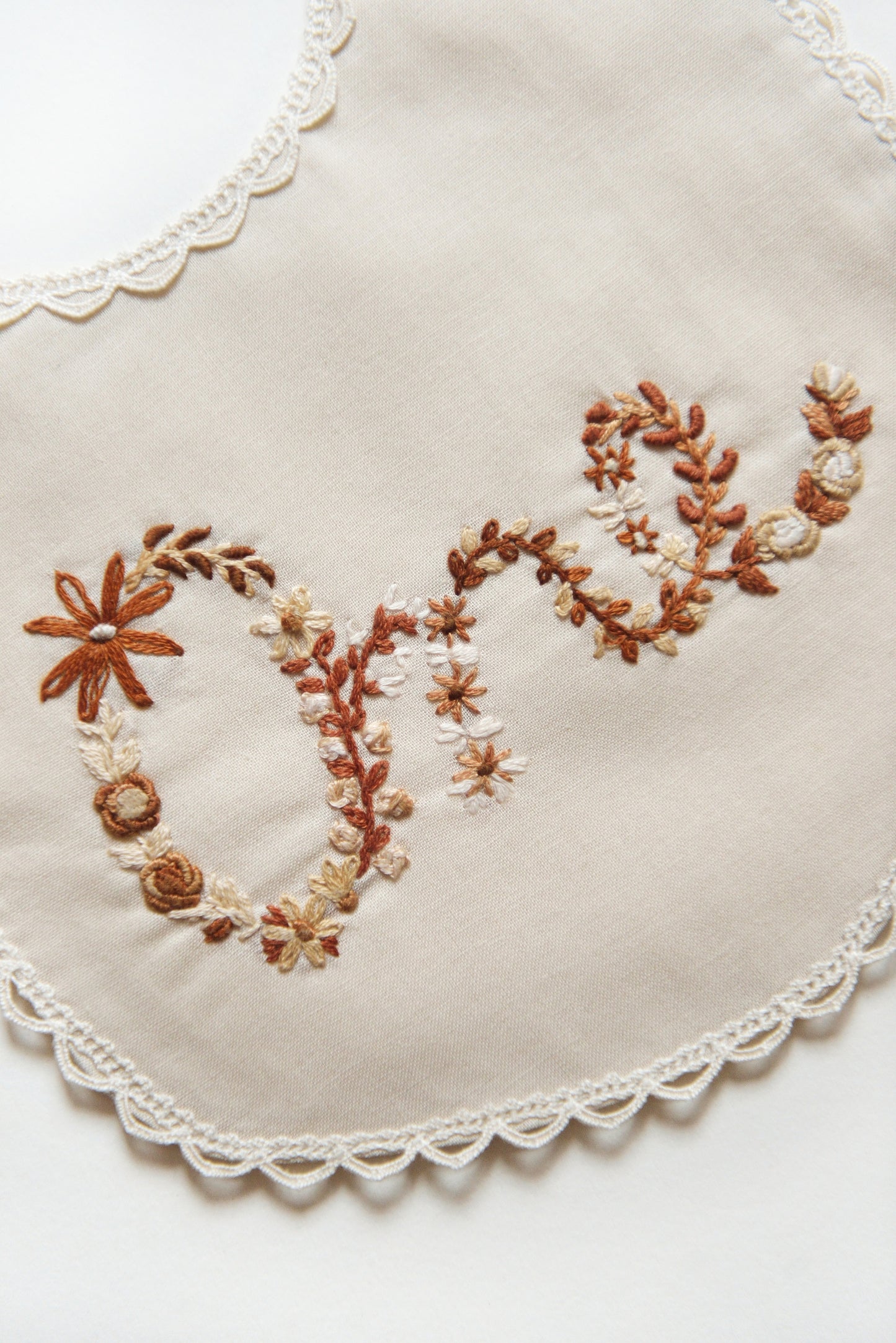 First Birthday Floral Milestone Bib for Girls