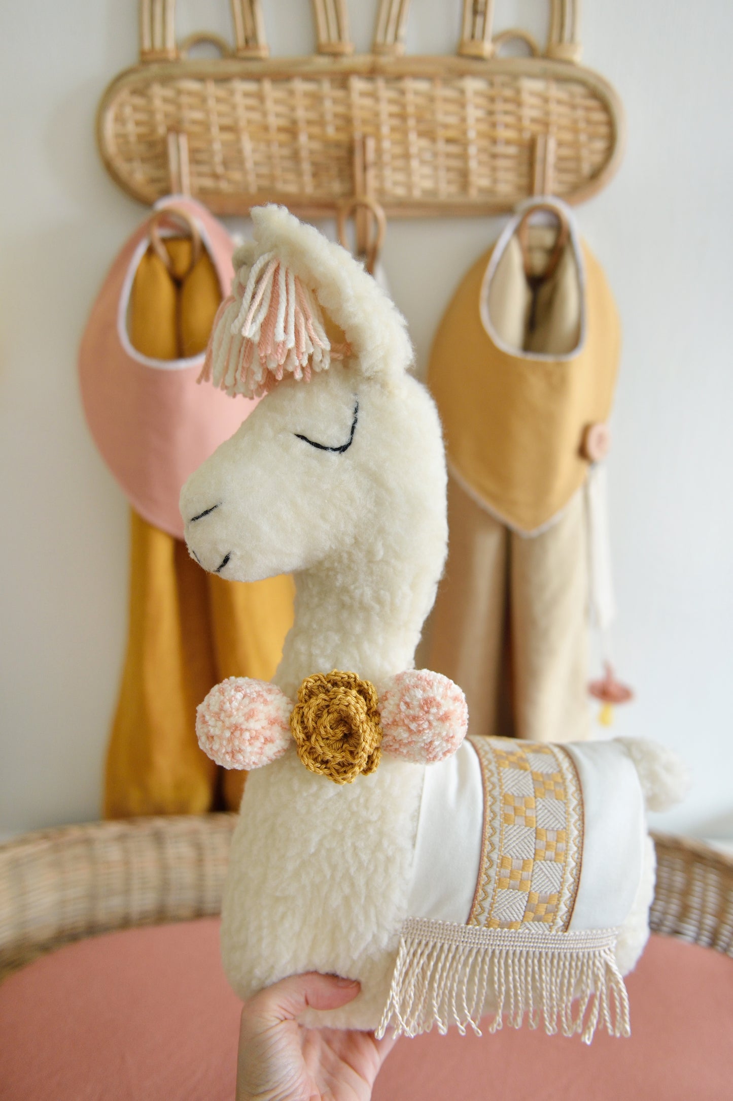 Pastel, the Llama - Handmade Boho Soft Toy