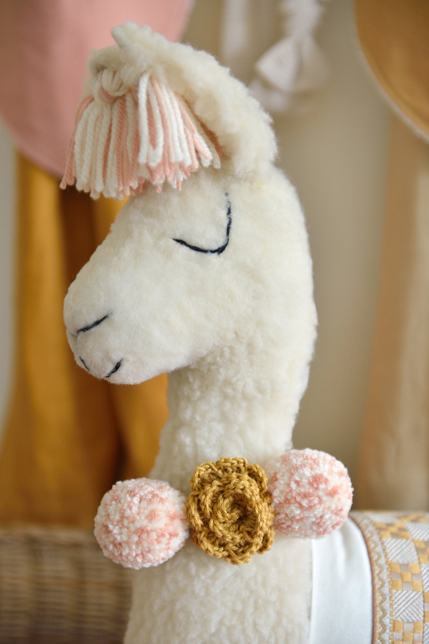 Pastel, the Llama - Handmade Boho Soft Toy