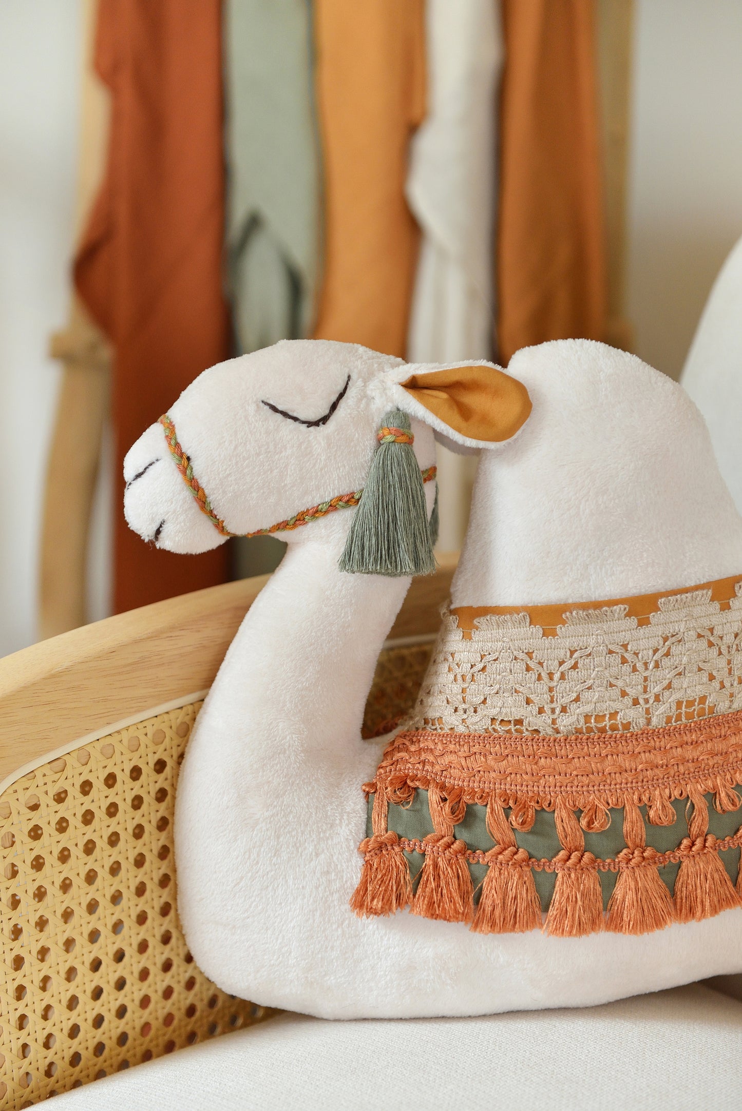 Oasis, the Camel - Handmade Boho Decor Pillow