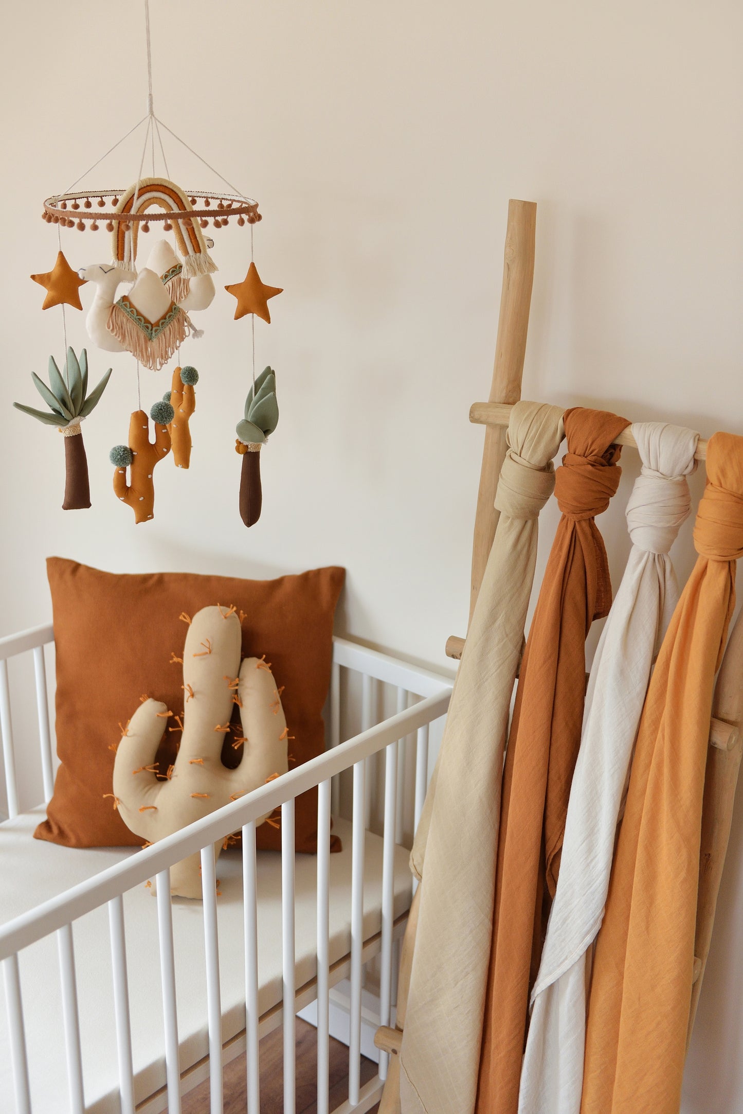 Desert Rainbow Nursery Mobile in Ochre