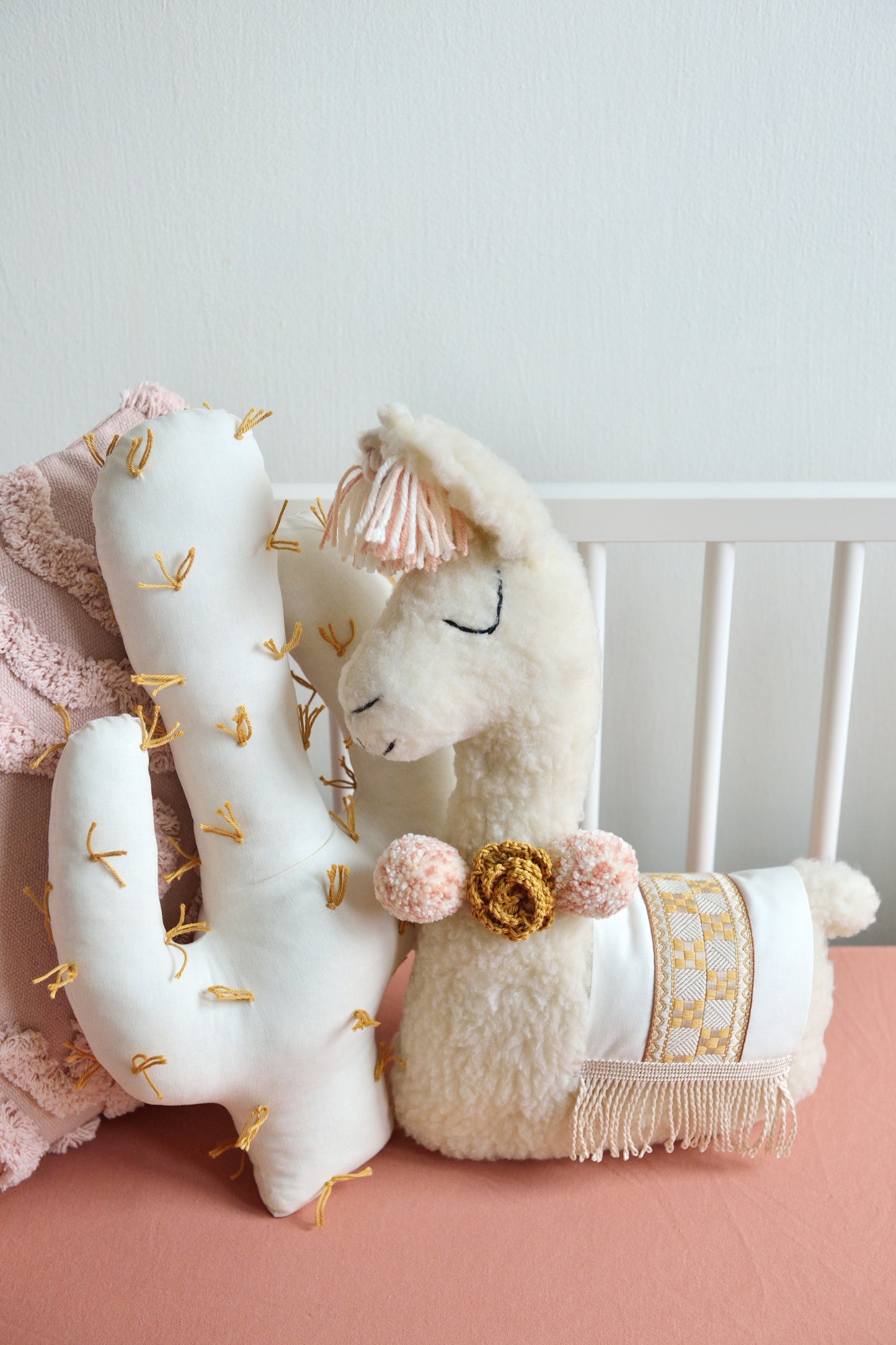 Pastel, the Llama - Handmade Boho Soft Toy