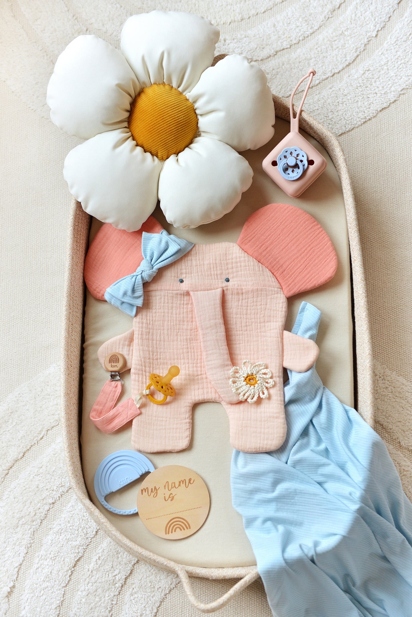 Lulu, the Elephant - Handmade Boho Kids Lovey