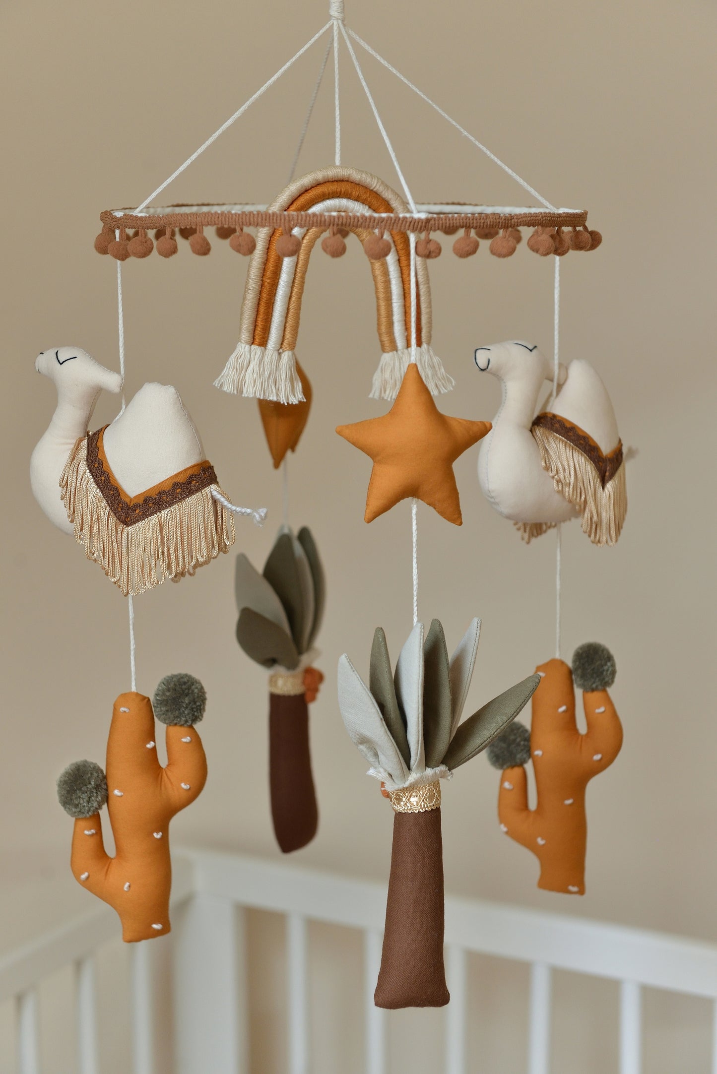 Rainbow Over the Oasis Boho Nursery Mobile