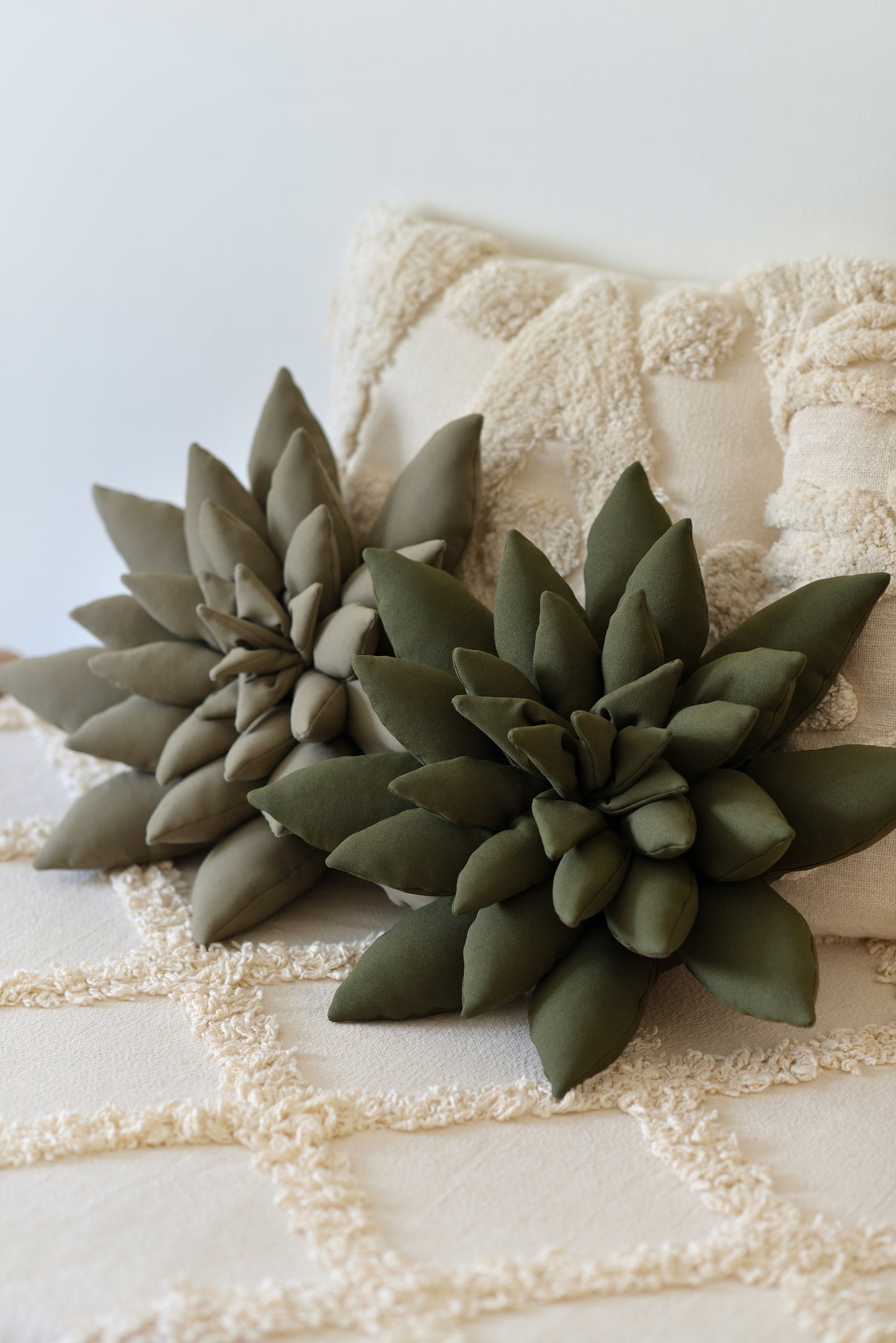 Large Succulent Boho Throw Pillow