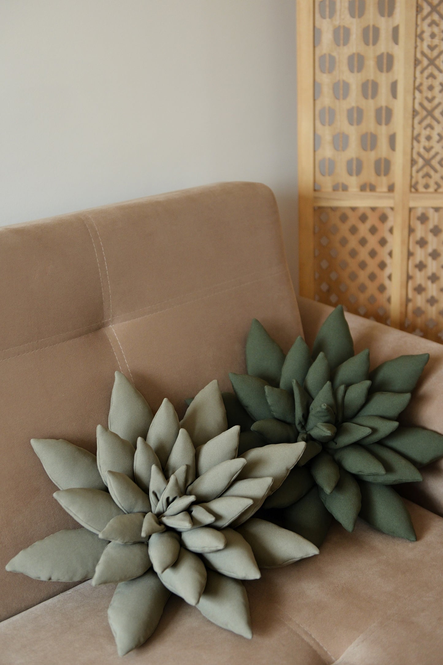 Large Succulent Boho Throw Pillow