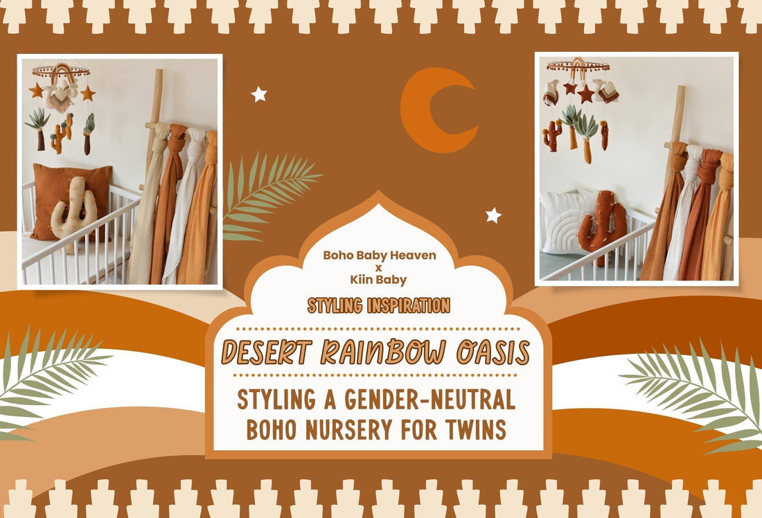 Desert Rainbow Oasis: Styling a Gender-Neutral Boho Nursery for Twins
