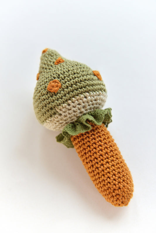 Cottagecore Mushroom Crochet Rattle