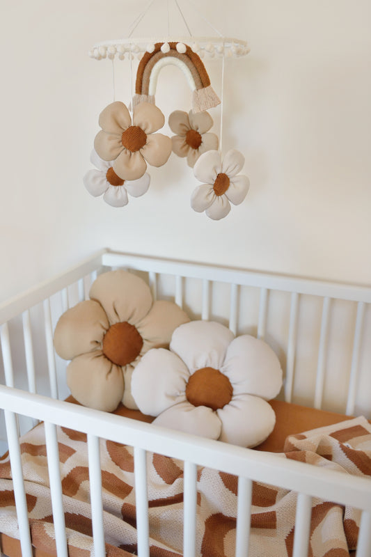 Earthy Rainbow and Daisy Nursery Decor Bundle