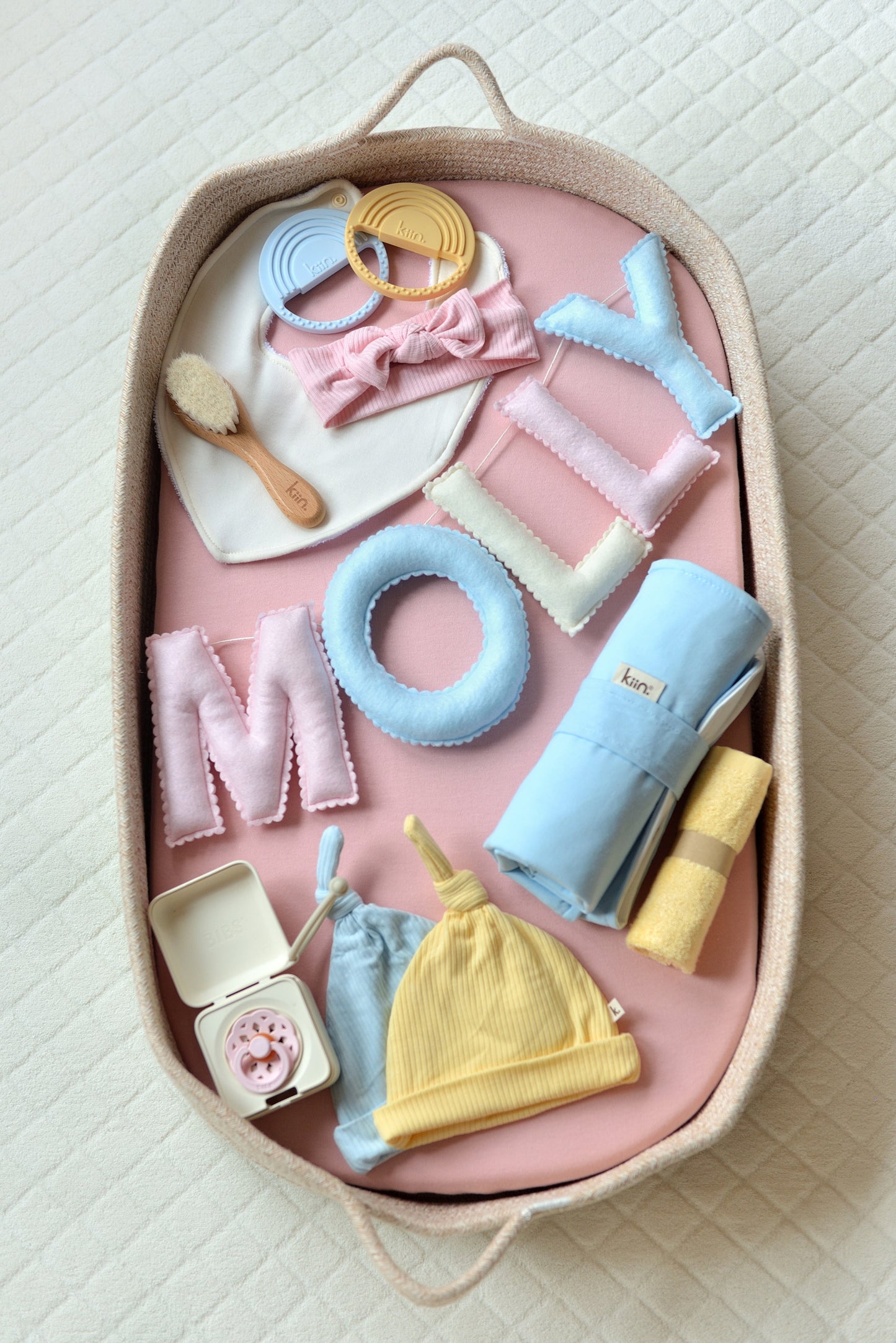 Mixed Pastel Personalized Felt Name Banner With Scalloped Letters - Handmade Nursery, Playroom & Party Decor