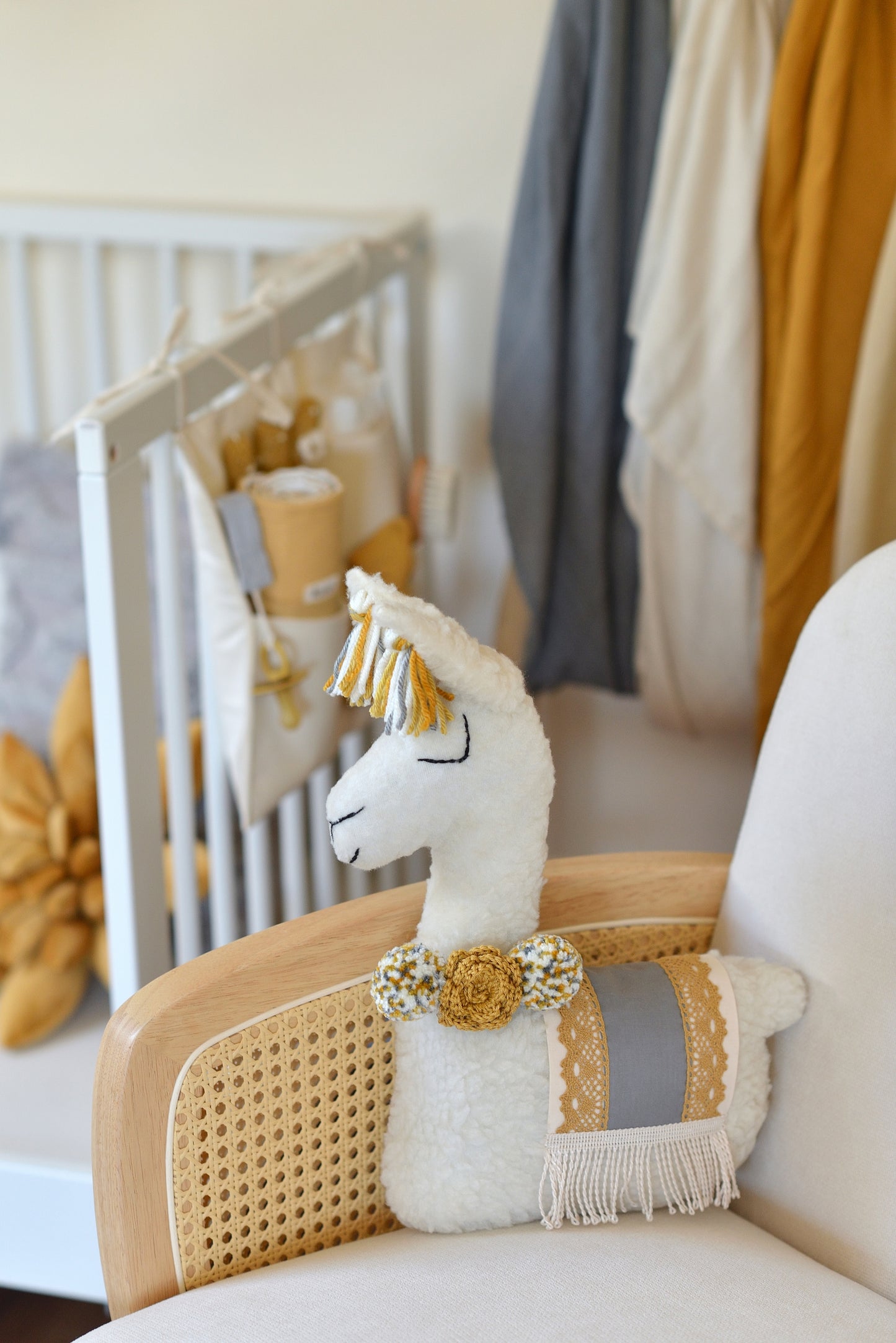 Ash, the Llama - Handmade Boho Decor Pillow