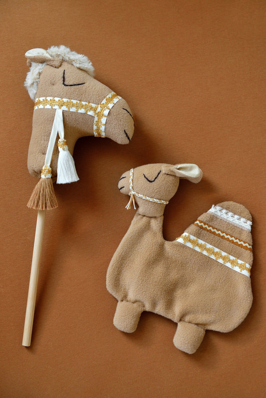 Camel Boho Kids Pretend Play Toy and Lovey Set