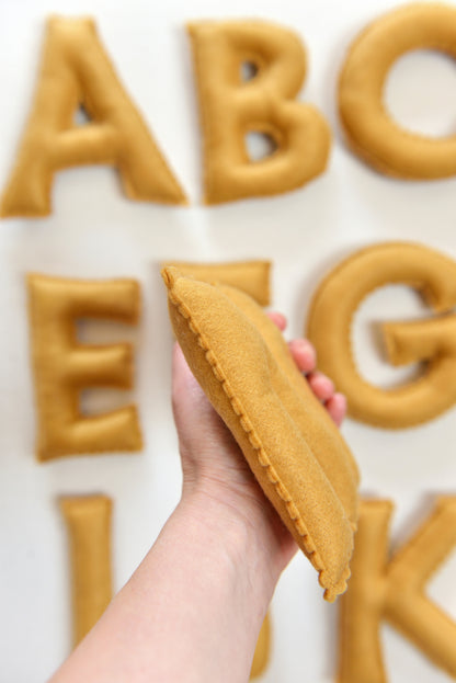 Romantic Ivory Personalized Felt Name Banner with Scalloped Letters - Handmade Nursery, Playroom & Party Decor