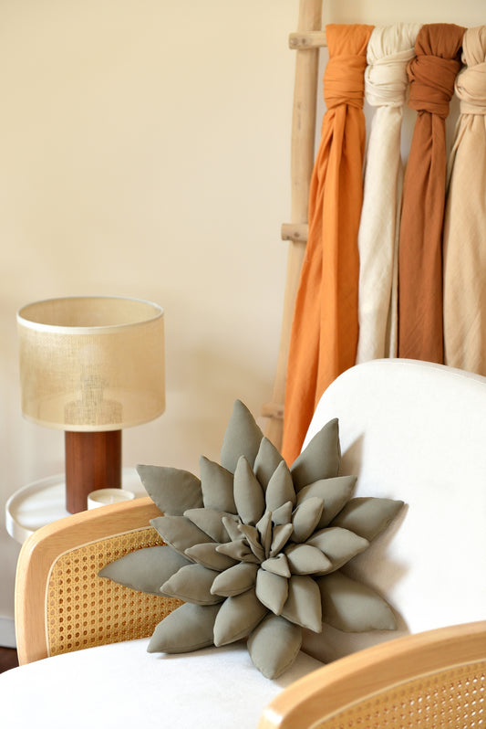 Large Succulent Boho Throw Pillow