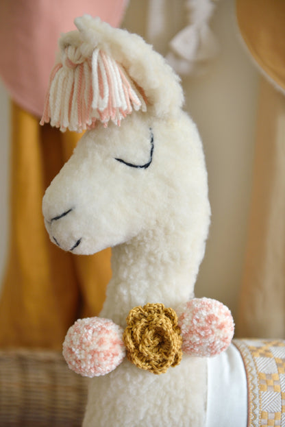 Pastel, the Llama - Handmade Boho Soft Toy