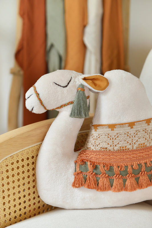 Oasis, the Camel - Handmade Boho Decor Pillow