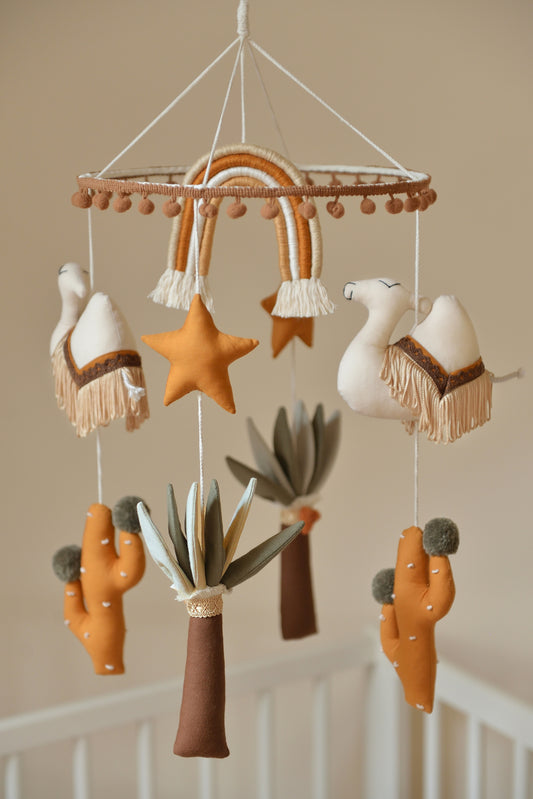 Rainbow Over the Oasis Boho Nursery Mobile