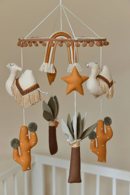 Rainbow Over the Oasis Boho Nursery Mobile