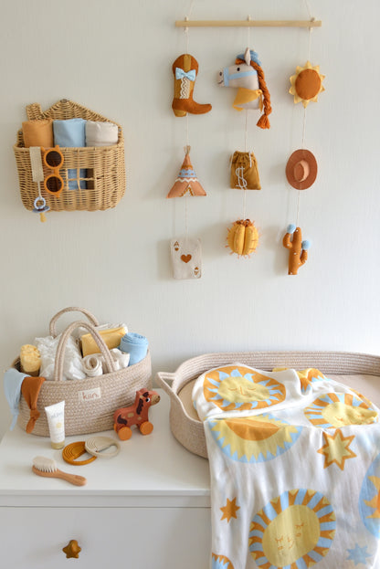 Sunny Day for a Rodeo Rod-Hanging Bunting – Cowboy Baby Room Decor