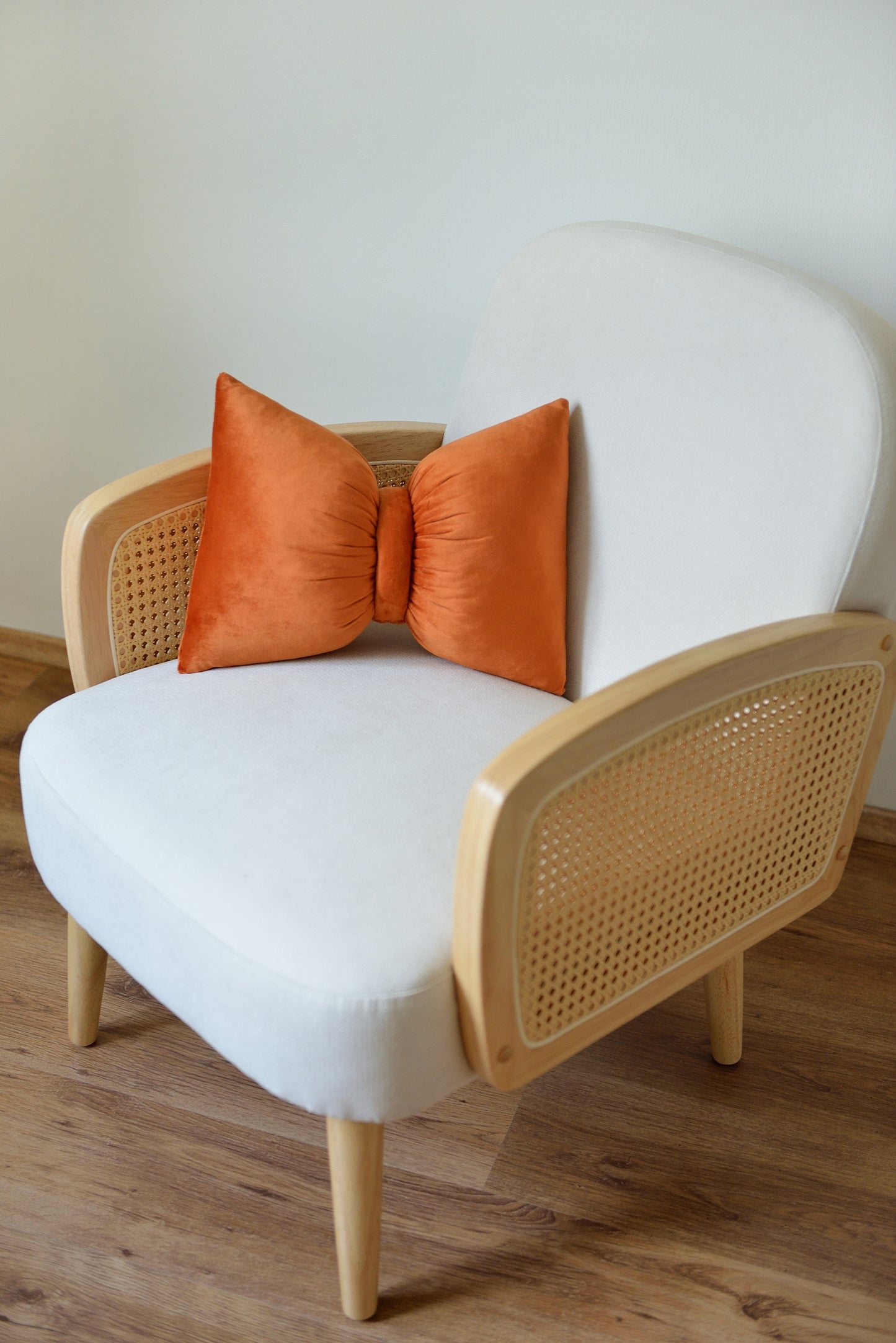 Bow Velvet Decor Pillow - Coquette Nursery and Room Decor