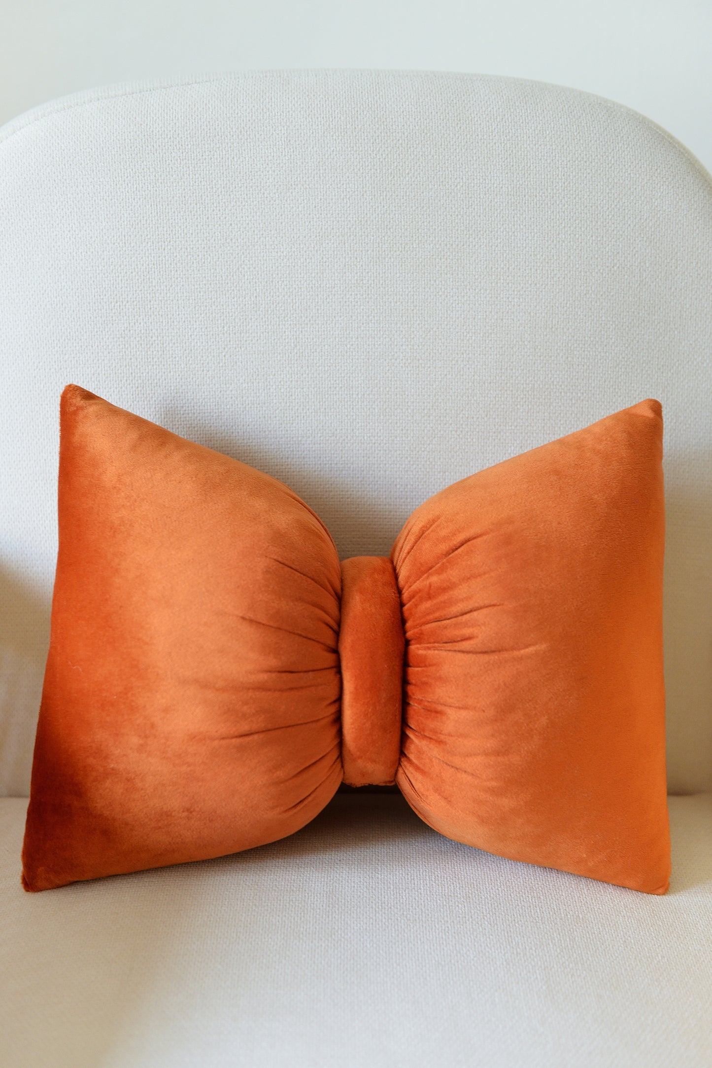 Bow Velvet Decor Pillow - Coquette Nursery and Room Decor