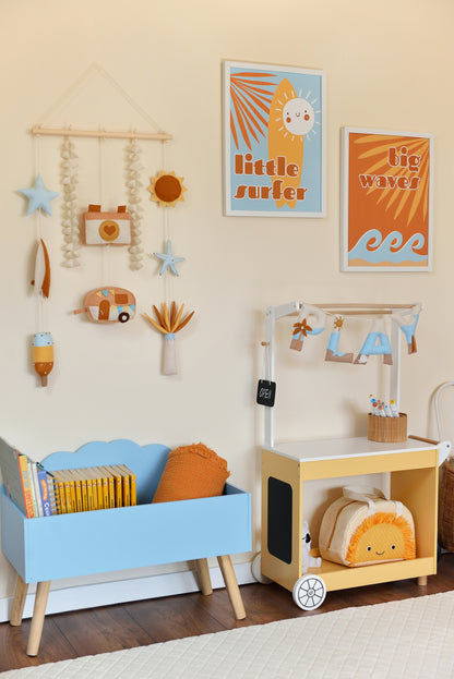 Sunny Surf PLAY Felt Banner - Handmade Coastal Playroom Wall Decor