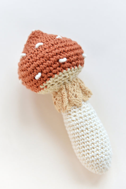 Cottagecore Magic Mushroom Crochet Rattle